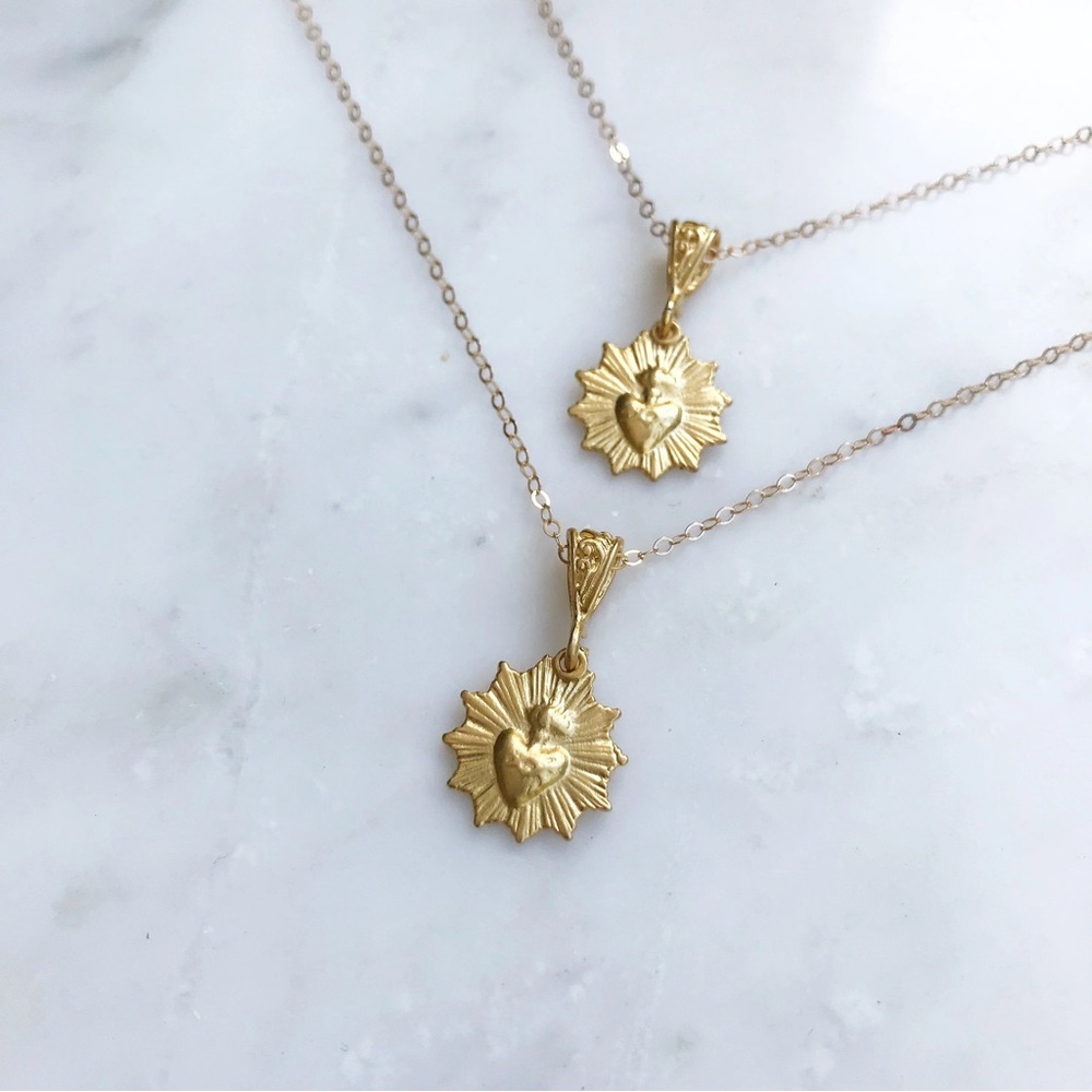 The Little Catholic Scalloped Sacred Heart Necklace